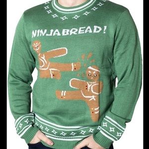 Ninjabread Gingerbread Christmas Sweater size XXL